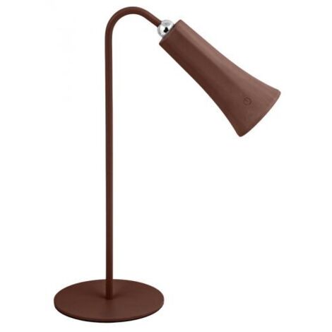 LAMPADA LED RICARICABILE DA TAVOLO ALICE RUGGINE 12 PZ