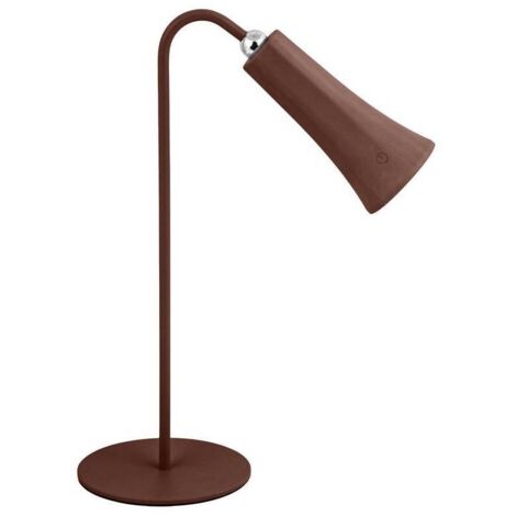 LAMPADA LED RICARICABILE DA TAVOLO ALICE RUGGINE