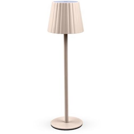LAMPADA LED RICARICABILE DA TAVOLO AURORA BEIGE 12 PZ