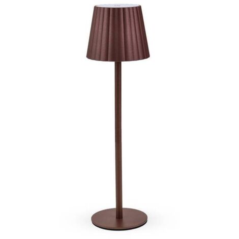 LAMPADA LED RICARICABILE DA TAVOLO AURORA RUGGINE - 12 pezzi