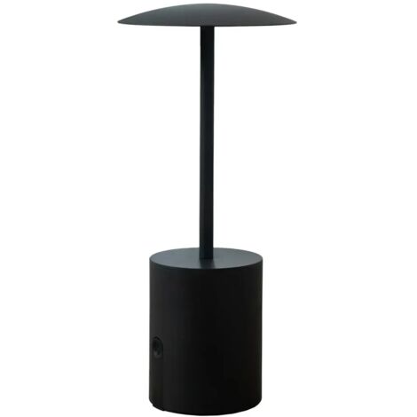 LAMPADA LED ROCKET RICARICABILE E DIMMERABILE NERA