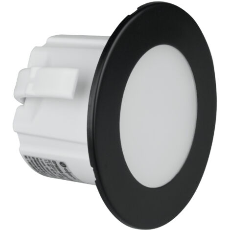 Lampada LED scale incasso 1,2W tonda Ø78mm nera DPM