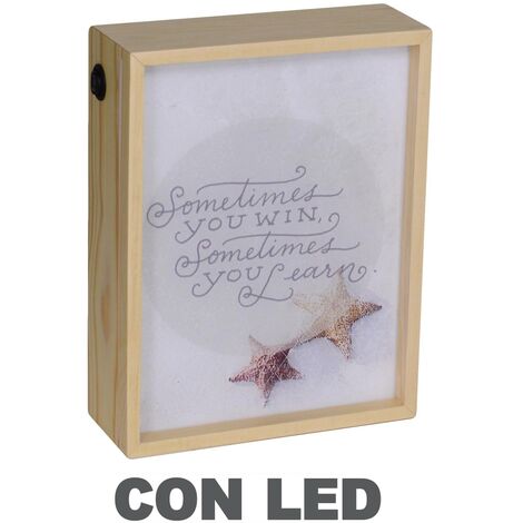 Lampada led scritte cm 20x8h26