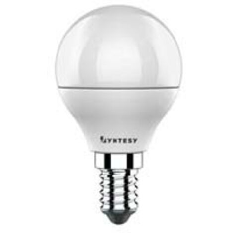 LAMPADA LED SFERA OPALE E14- - 49w - E14 - 6500  °K fredda - 470 lm - cl. en.F - 10 pezzi SYNTESY