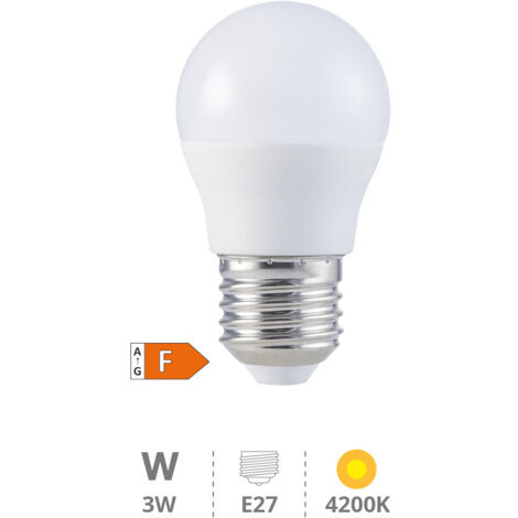 Lampada LED sferica 3W E27 4200K
