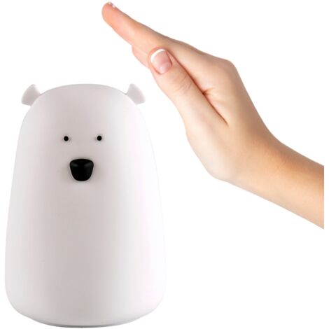Lampada LED silicone Orsetto RGBW ricaricabile USB Polux