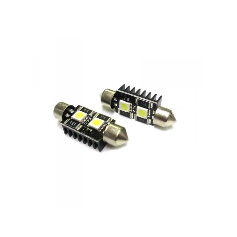 Image of Carall - Lampada Led Siluro Canbus No Errore T11 C5W 39mm 2 smd 5050 12V Luci Targa Con Resistenza