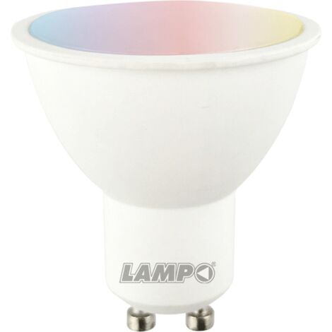 Lampada LED SMD 6W - 230V RGB + 4000K con telecomando infrarossi