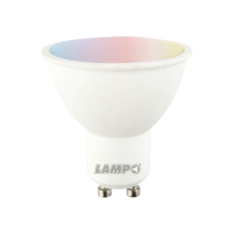 Image of Lampada led smd 6W - 230V rgb + 4000K con telecomando infrarossi Lampo DIKLED6WRGBW