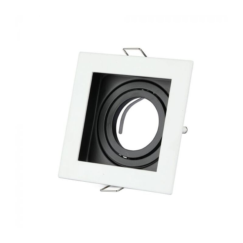 VT-781 Spot led encastré carré en métal blanc orientable 15° GU10 - V-tac