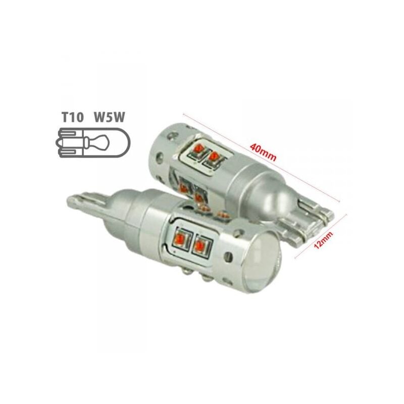 Carall - Lampada Led T10 T15 WY16W 12V 50W