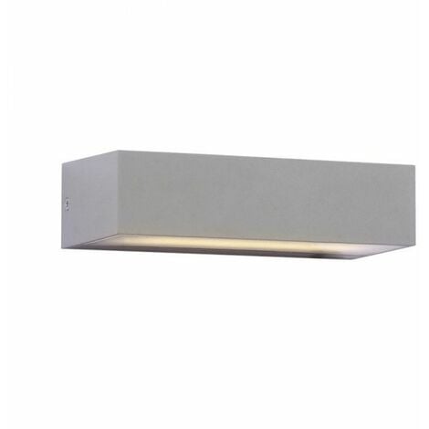 main image of "Lampada LED da Muro Rettangolare 9W Doppio Fascio Luminoso Colore Grigio IP65"