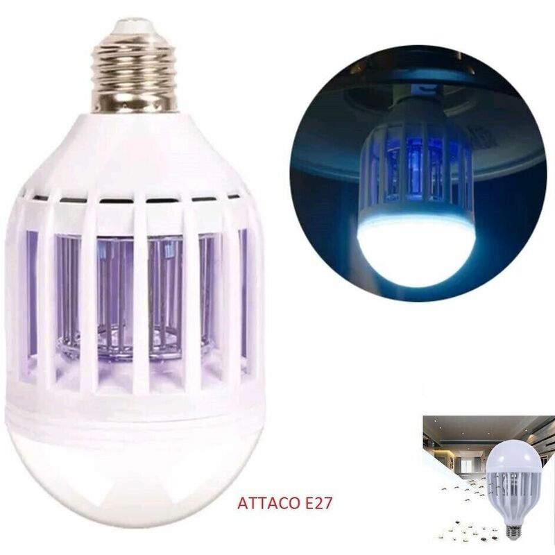 Image of Lampada LED Zanzara Killer Lampadina E27 Zanzariera Elettrica Luce bianco Anti I