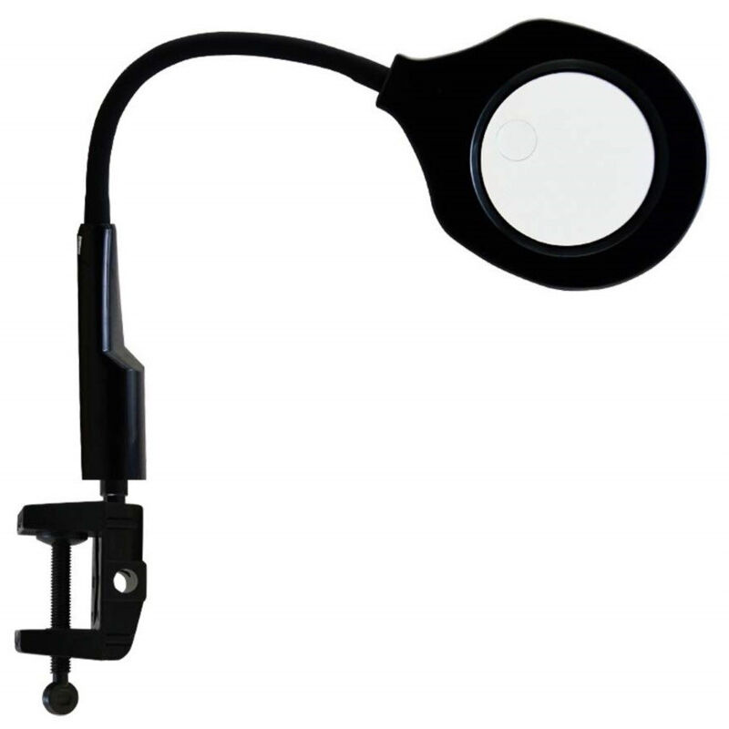 Trade Shop - Lampada Lente Di Ingrandimento 5x 10x 9145t Tavolo Luce 36 Led Supporto Morsetto -