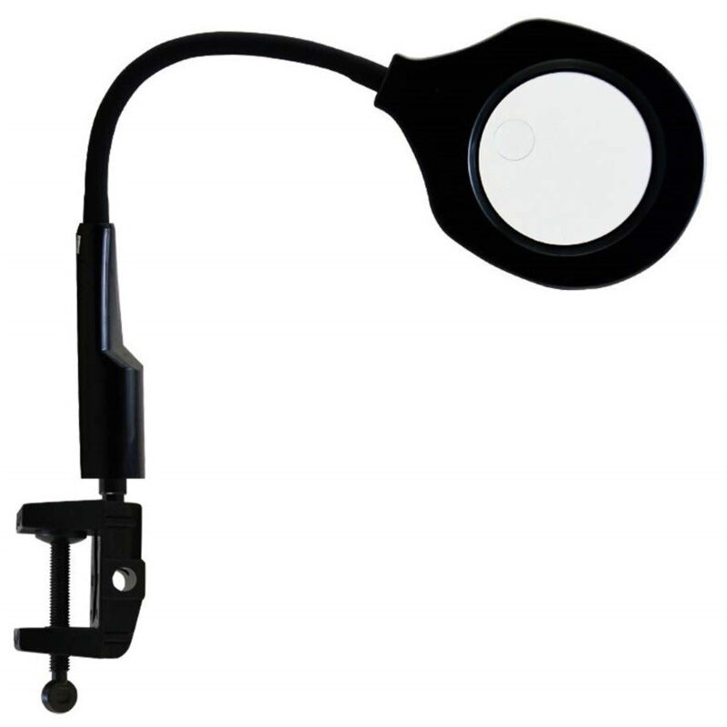 Trade Shop Traesio - Trade Shop - Lampada Lente Di Ingrandimento 5x 10x 9145t Tavolo Luce 36 Led Supporto Morsetto -
