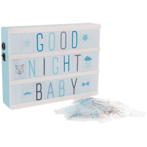 Lampada light box per bambini H15cm - Blu - Atmosphera créateur d'intérieur