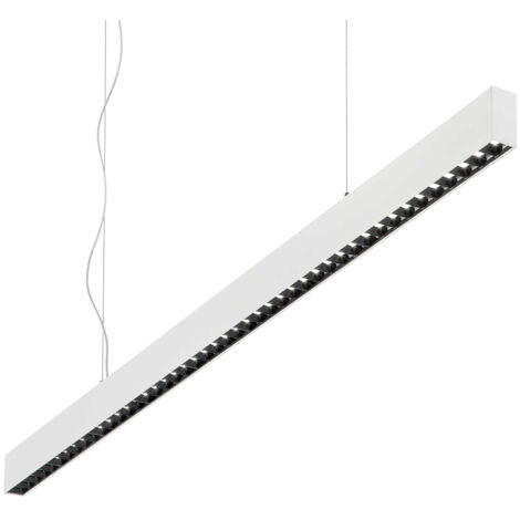 Lampada Lineare Office Alluminio Bianco Led 30W 3000K Luce Calda