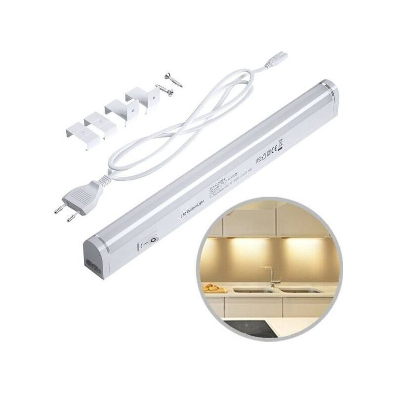 Image of Trade Shop Traesio - Trade Shop - Lampada Luce Sottopensile 30cm Mobili Cucina Armadio Barra Led 330lm Bianco -bianco Freddo - - Bianco Freddo