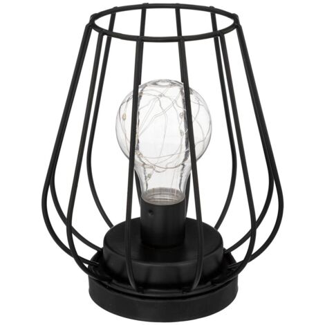 Lampada madi in metallo nero h17cm - Atmosphera créateur d'intérieur