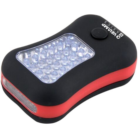 Lampada magnetica da lavoro, 24 + 4 led, 0,1W, 12 lumen - Velamp DL101.012E