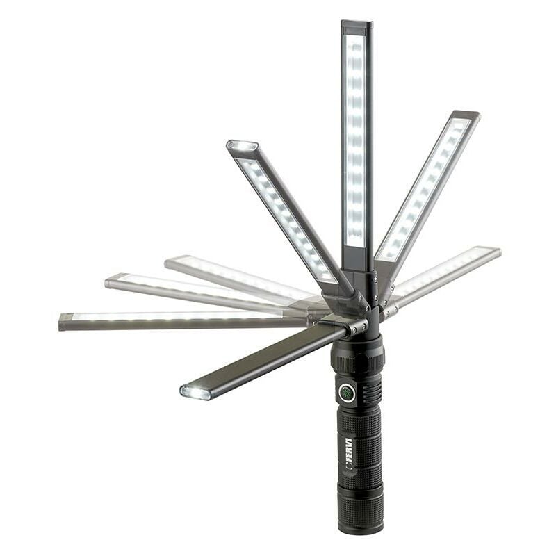 Fervi - Lampada magnetica inclinabile a 10+1 led