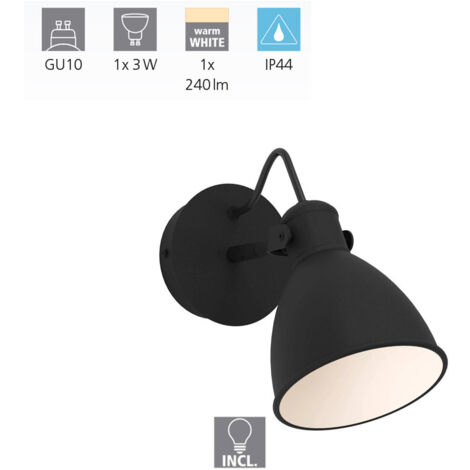 Lampada murale San Peri 1 GU10 1x3W L: 13 cm H: 18 cm Dimmabile