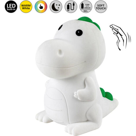 Lampada notte bimbi dinosauro LED RGB USB dimmer Rabalux