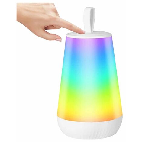 Lampada Notturna a LED da Tavolo Luce Calda dimmerabile e RGB touch ricarica USB