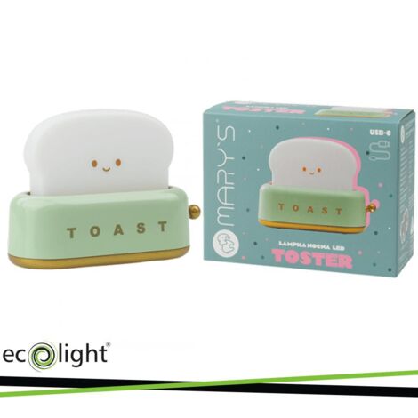 LAMPADA NOTTURNA A LED MARY S  VERDE TOSTAPANE
