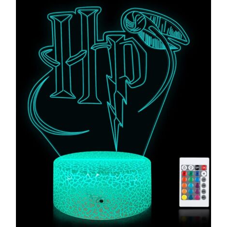 Lampada notturna con illusione 3D e luci LED in acrilico che cambiano colore RGB per la decorazione della cameretta dei bambini