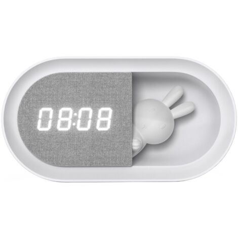 Lampada Notturna LED Coniglio con Sveglia Polux Bunny3