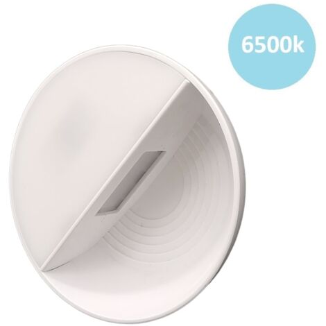 Lampada notturna tonda con spina punto luce led bianco con sensore accensione automatica per camera corridoio Bianco freddo