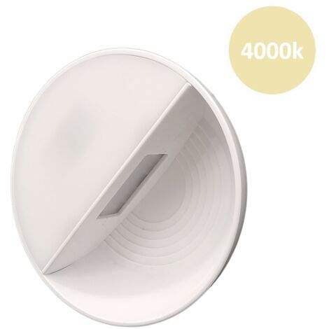 Lampada notturna tonda con spina punto luce led bianco con sensore accensione automatica per camera corridoio  Naturale