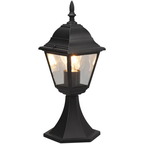 Lampada Palo da Esterno Attacco E27 in Alluminio Nero Opaco