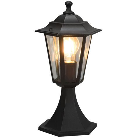 Lampada Palo da Esterno Attacco E27 in Alluminio Nero Opaco