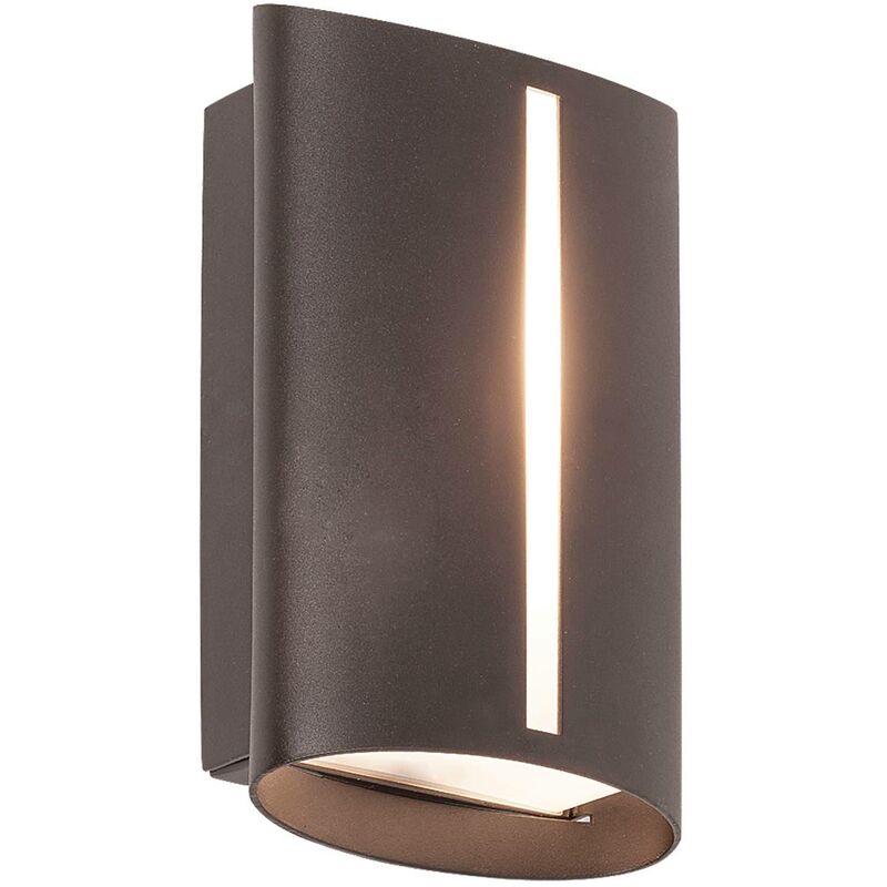 Image of Lampada parete chiara esterna alluminio Baltimore opaco plastica nera l: 88mm w: 16cm h: 23cm funziona solo con risparmio energetico lampade IP54