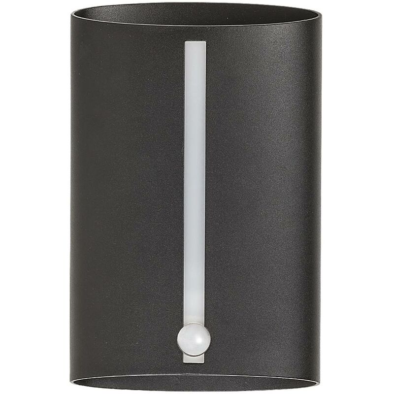 Image of Lampada parete chiara esterna alluminio Baltimore plastica nera opaca l: 11cm w: 16cm h: 25cm funziona solo con lampade a risparmio energetico, con