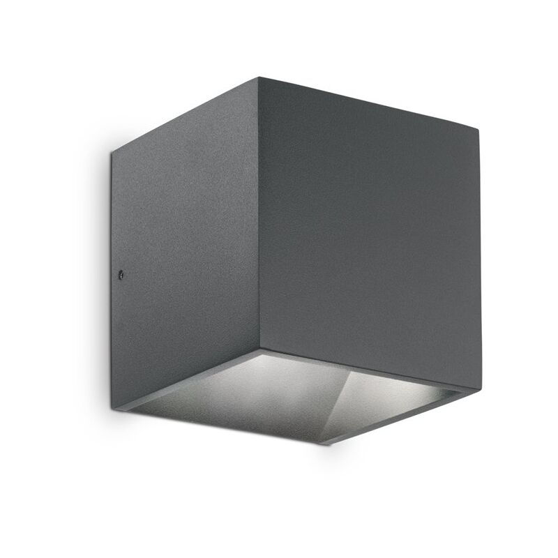 Ideal Lux - Applique Moderna Rubik Alluminio Antracite Led 8,5W 3000K Luce Calda