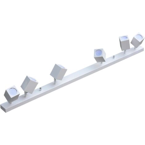 Lampada parete-soffitto bianca 6 faretti GU10 Quantus