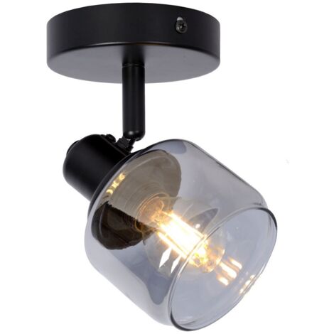 Lampada parete/soffitto nera BJORN 1xE14 40W Lucide