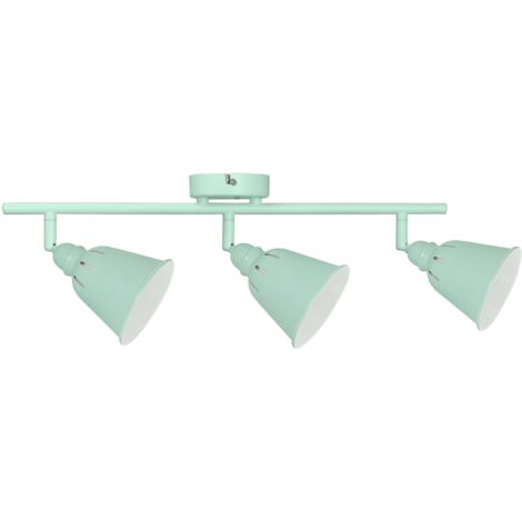 Lampada parete/soffitto orientabile 3 luci menta E14 Polux