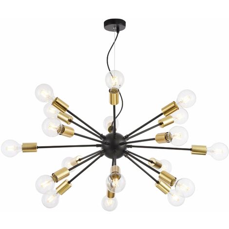 Lampada pendente Loft in Metallo Jackson Nero