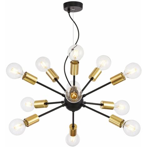 Lampada pendente Loft in Metallo Jackson Nero