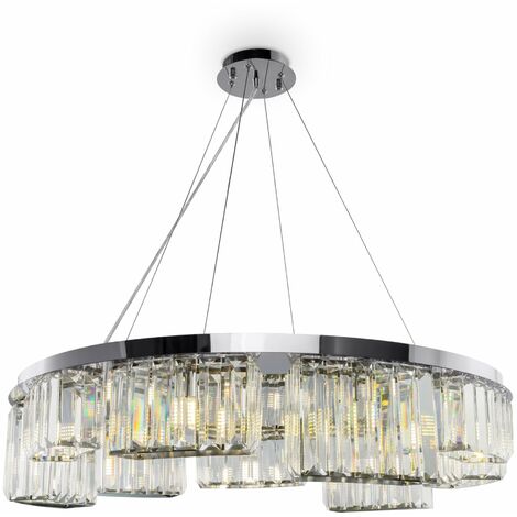 Lampada pendente Modern in Acciaio inossidabile Colline Cromo