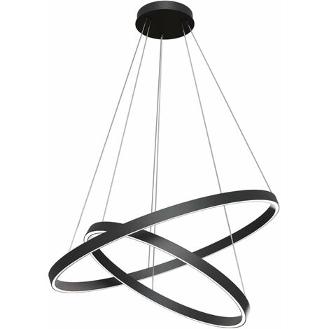 Lampada pendente Modern in Alluminio Rim Nero