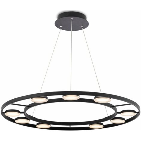 Lampada pendente Modern in Metallo e Acrilico Fad Nero