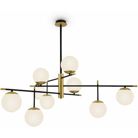 Lampada pendente Modern in Metallo e Vetro Nostalgia Opaco Oro
