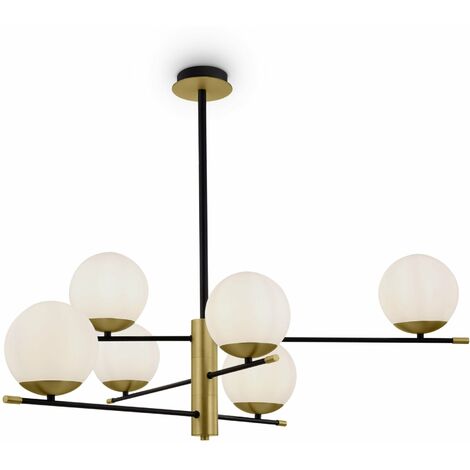Lampada pendente Modern in Metallo e Vetro Nostalgia Opaco Oro
