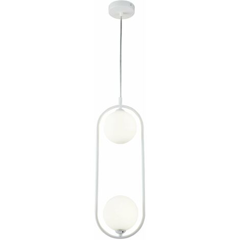 Lampada pendente Modern in Metallo Ring Bianco