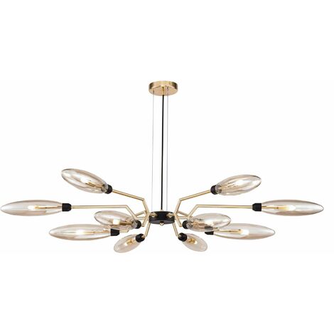 Lampada pendente Modern in Metallo Ventura Opaco Oro